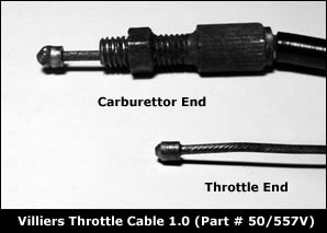 Villiers Throttle Cable